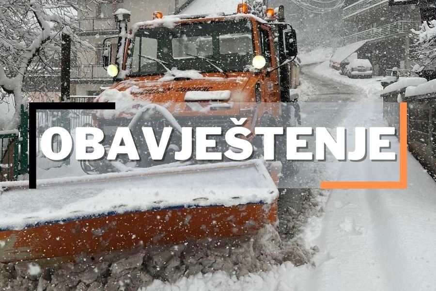 Firme zadužene za zimsko održavanje saobraćajnica na području općine Ilidža