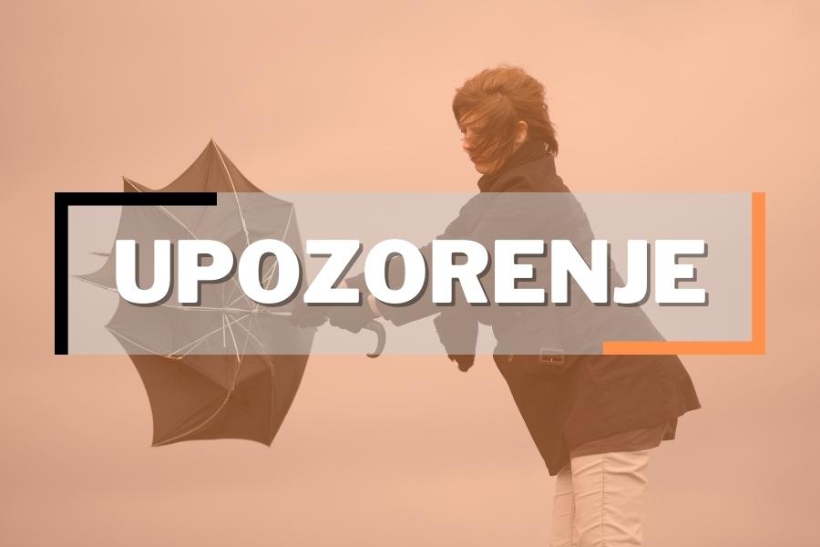 Narandžasto upozorenje FHMZ-a zbog obilnih padavina i pojačanog vjetra