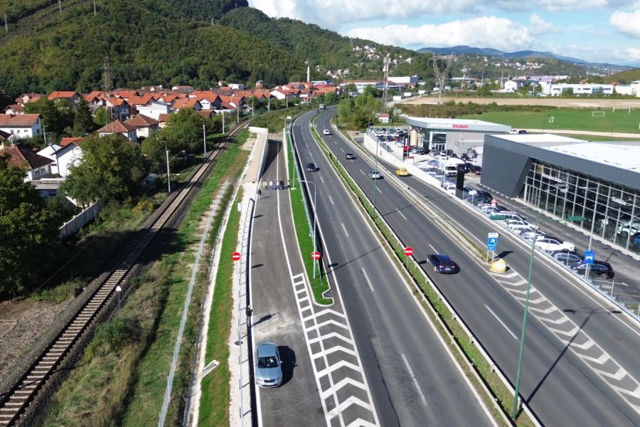 Na Ilidži u saobraćaj puštena uključna traka na brzu cestu