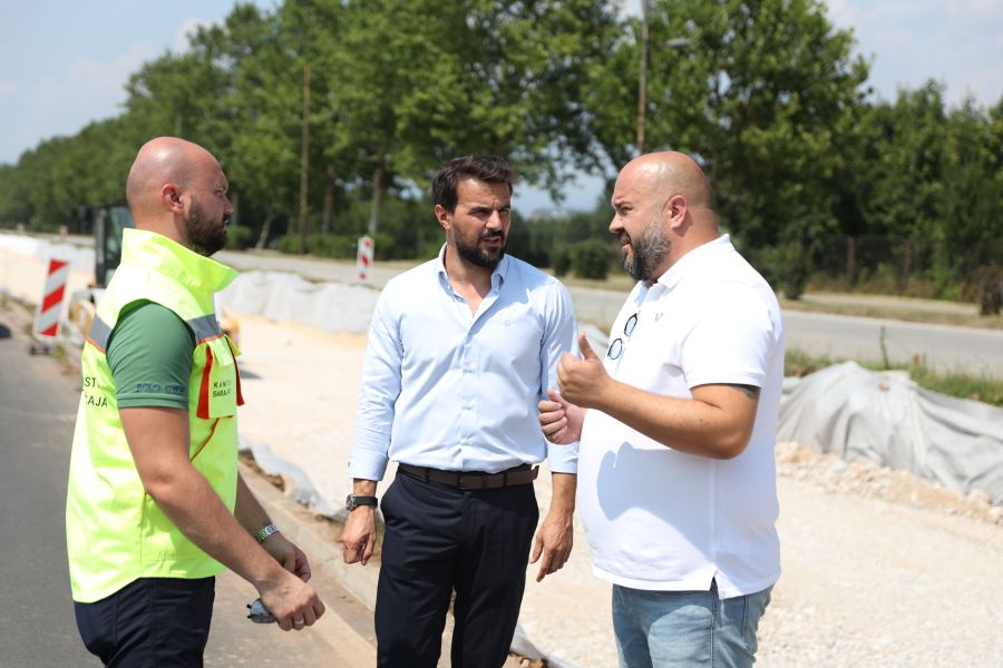 Načelnik Muzur i ministar Šteta obišli radove na tramvajskoj pruzi Ilidža - Hrasnica