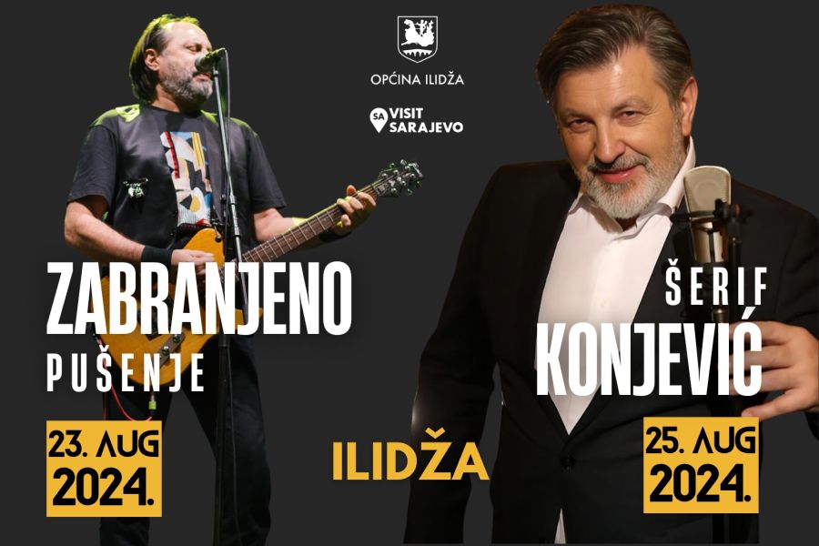 Zakazani novi koncerti: Zabranjeno pušenje i Šerif Konjević nastupaju na Ilidži